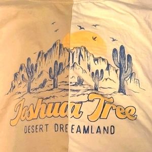 EUC Joshua Tree Crop Top Desert Dreamland T-Shirt S Tan Neutral